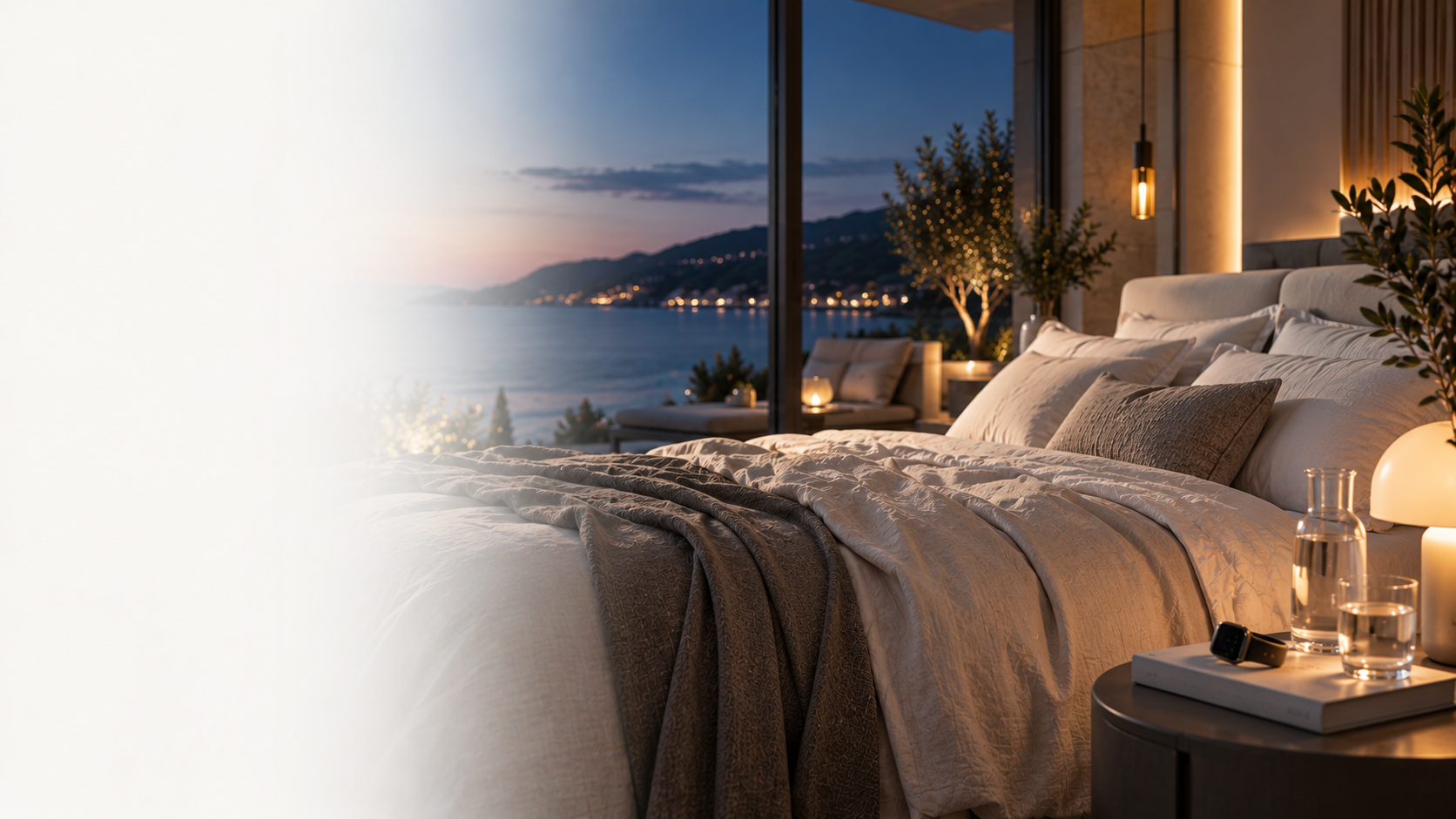 Calm bedroom environment supporting healthy sleep and recovery